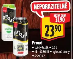 Albert Proud světlý ležák nabídka