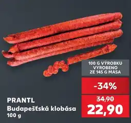 Kaufland Prantl budapešťská klobása nabídka