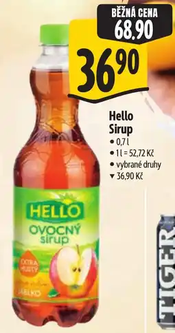 Albert Hello ovocný sirup nabídka