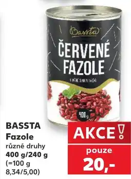 Kaufland Bassta fazole nabídka