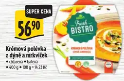Albert Albert Fresh Bistro krémová polévka z dýně a mrkvíček nabídka