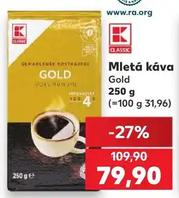 Kaufland K Classic mletá káva Gold nabídka