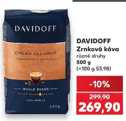 Kaufland Davidoff zrnková káva nabídka