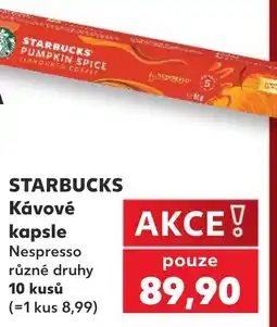 Kaufland Starbucks kávové kapsle Nespresso různé druhy nabídka