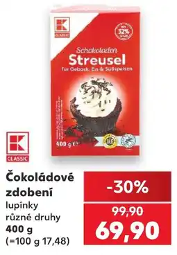 Kaufland K Classic čokoládové zdobení lupínky nabídka