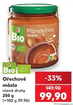 Kaufland Bio Ořechové máslo nabídka