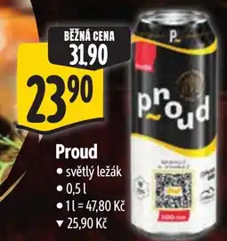 Albert Proud světlý ležák nabídka