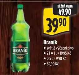 Albert Braník světlé výčepní pivo nabídka