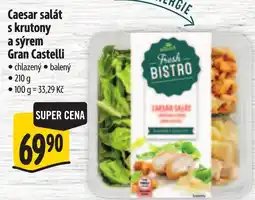 Albert Albert fresh bistro caesar salát s krutony a sýrem gran castelli nabídka