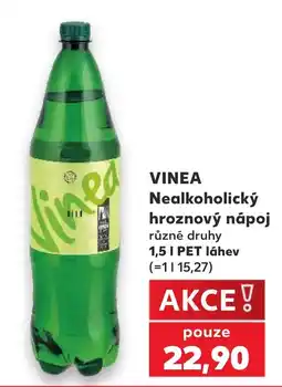 Kaufland Vinea nealkoholický hroznový nápoj nabídka