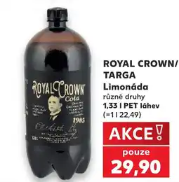 Kaufland Royal Crown/ Targa Limonáda nabídka