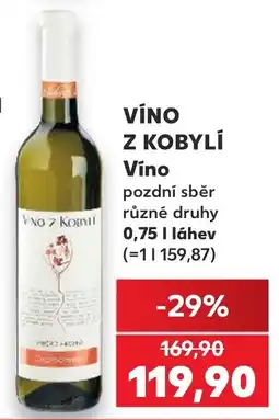 Kaufland Víno z Kobylí nabídka