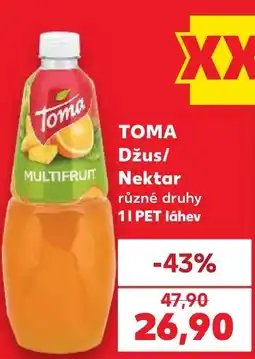 Kaufland Toma Džus/ Nektar nabídka
