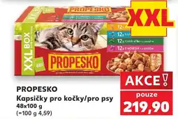 Kaufland Propesko kapsičky pro kočky/pro psy nabídka