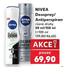 Kaufland Nivea deospray/antiperspirant nabídka
