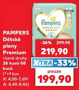 Kaufland Pampers dětské pleny premium nabídka