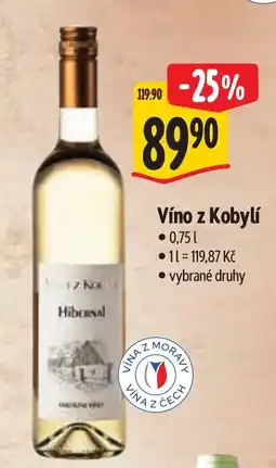 Albert Hibernal Víno z Kobylí nabídka