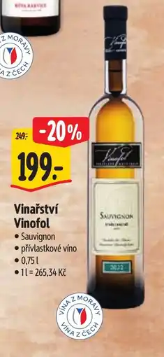 Albert Vinařství Vinofol Sauvignon nabídka