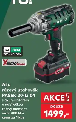 Kaufland Parkside rázový utahovák PASSK 20-Li C4 nabídka