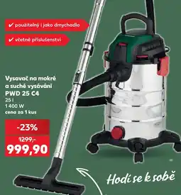 Kaufland Parkside Vysavač na mokré a suché vysávání PWD 25 C4 nabídka