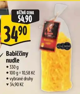Albert Babiččiny nudle nabídka