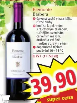 Norma Piemonte Barbera nabídka