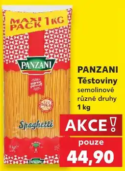 Kaufland Panzani těstoviny semolinové různé druhy nabídka