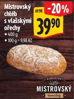Albert Albertův mistrovský chléb s vlašskými ořechy nabídka