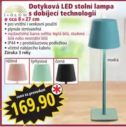 Norma i-glow dotyková led stolní lampa s dobjecí technologií nabídka