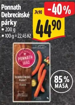 Albert Ponnath debrecínské párky nabídka