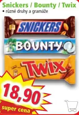 Norma Snickers Bounty Twix nabídka