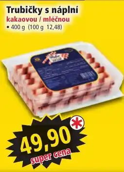 Norma Trubičky s náplní kakaovou / mléčnou nabídka