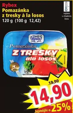 Norma Rybex pomazánka z třesky à la losos nabídka
