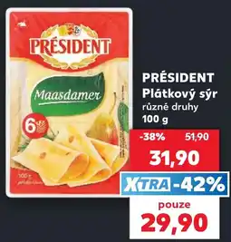 Kaufland President plátkový sýr nabídka