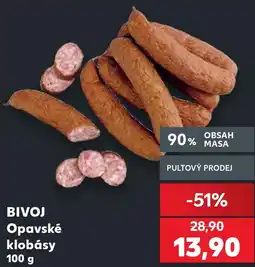 Kaufland Bivoj opavské klobásy nabídka