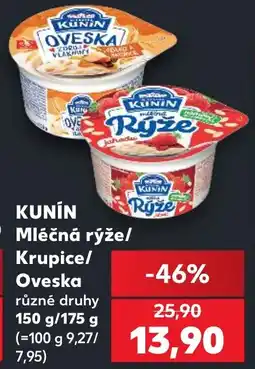 Kaufland Kunín Mléčná rýže/ Krupice/ Oveska nabídka