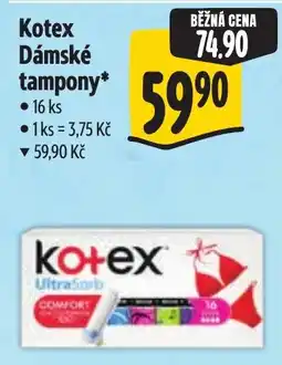 Albert Kotex dámské tampony nabídka
