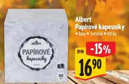 Albert Albert papírové kapesníky nabídka