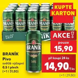 Kaufland Branik pivo svetle vycepni nabídka