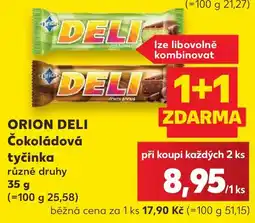 Kaufland Orion deli čokoládová tyčinka nabídka