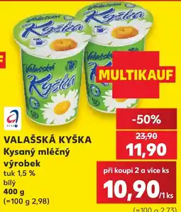 Kaufland Valašská kyška kysaný mléčný výrobek nabídka