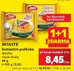 Kaufland Intaste instantní polévka nabídka