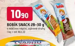 Trefa Bobík snack nabídka