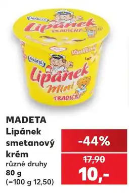 Kaufland Madeta lipánek smetanový krém nabídka