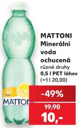 Kaufland Mattoni minerální voda ochucená nabídka