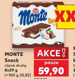 Kaufland Monte Snack nabídka