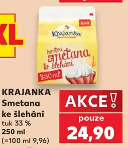 Kaufland Krajanka Smetana ke šlehání nabídka