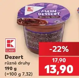 Kaufland K Classic dezert nabídka