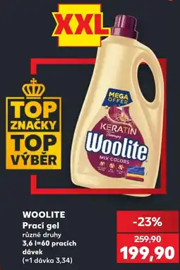 Kaufland Woolite prací gel nabídka