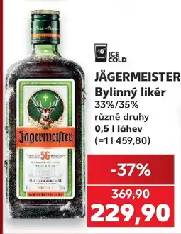Kaufland Jägermeister Bylinný likér nabídka